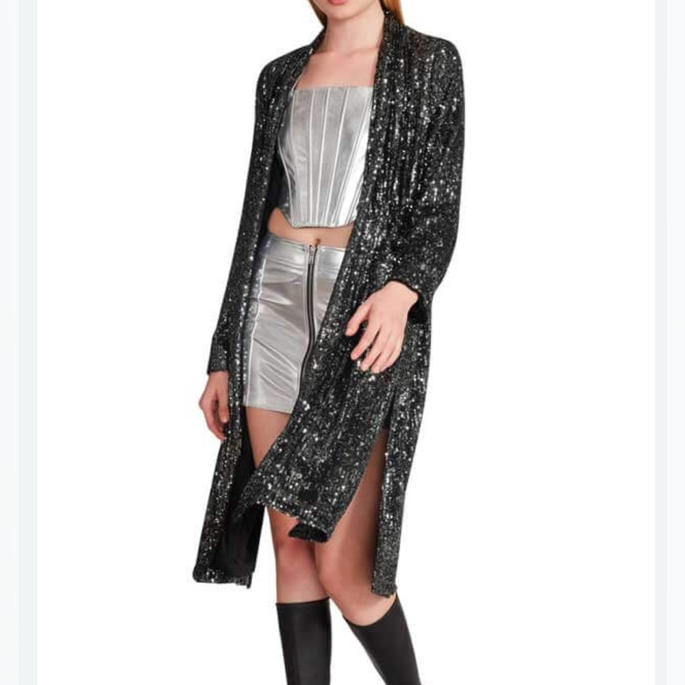 Steve Madden Show Stopper Sequin Duster - Picture 1 of 16